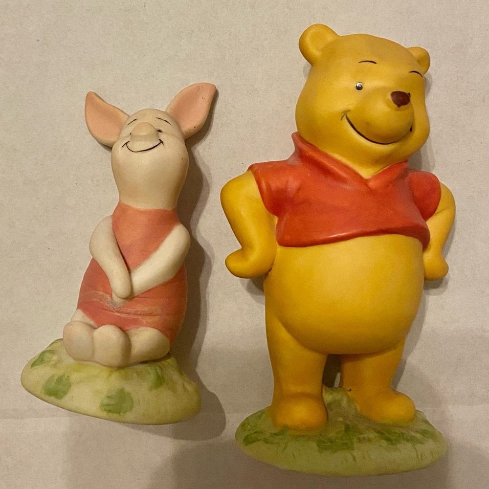 Disney Winnie the Pooh and Piglet Porcelain Figurine Lot - Picture 7 of 11